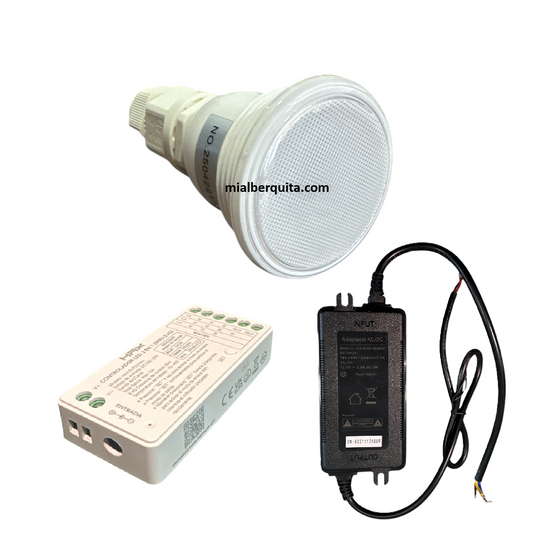 Reflector Lámpara Hax Mini 9W RGBW con Control y Transformador