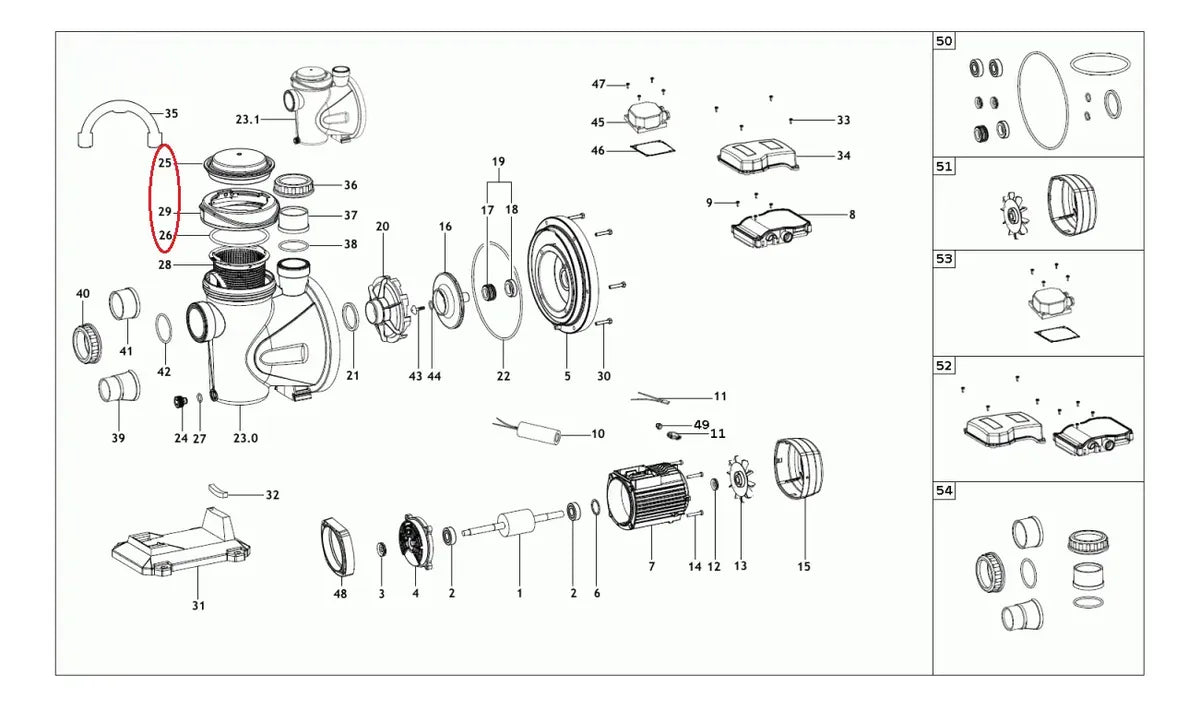 Refaccion Tapa Completa Bomba Silen 2-3hp