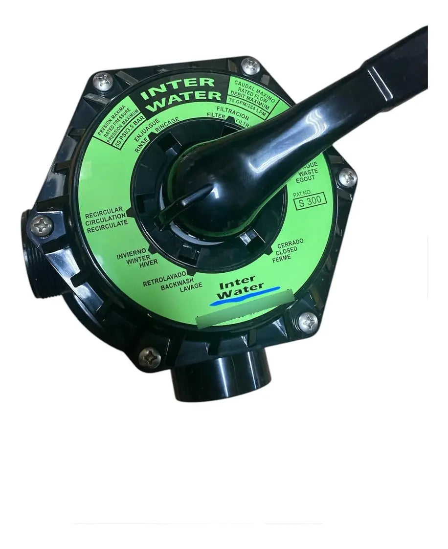 Valvula Superior Multipuerto Filtro Arena Pacific Interwater 16" 19" 22" 24"